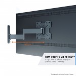 Fits Toshiba TV model 47L6453DB White Swivel & Tilt TV Bracket